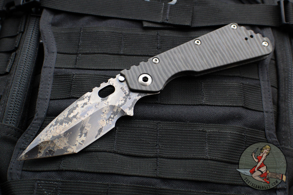 Mick Strider XL Tanto Edge -Digi Camo with Flamed Titanium Handle v1