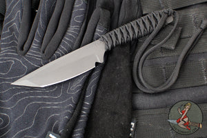 Strider Knives Fixed Blade- Tanto Edge- Black Cord- Black D2 Blade