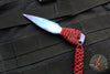 Strider Titanium Nail - Push Dagger Configuration- Blued Finish- Red/Black Cord (RB8)