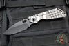 Mick Strider Performance Series SMF Folder- Drop Point- Slotted Ghost Flamed Titanium Handle- Black Magnacut Blade