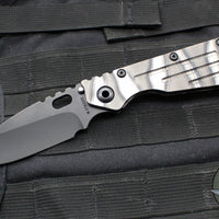 Mick Strider Performance Series SMF Folder- Drop Point- Slotted Ghost Flamed Titanium Handle- Black Magnacut Blade