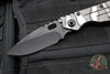 Mick Strider Performance Series SMF Folder- Drop Point- Slotted Ghost Flamed Titanium Handle- Black Magnacut Blade