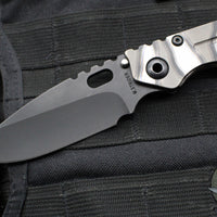 Mick Strider Performance Series SMF Folder- Drop Point- Slotted Ghost Flamed Titanium Handle- Black Magnacut Blade