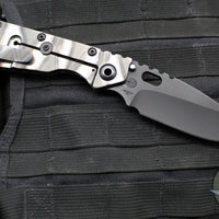 Mick Strider Performance Series SMF Folder- Drop Point- Slotted Ghost Flamed Titanium Handle- Black Magnacut Blade