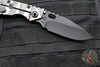 Mick Strider Performance Series SMF Folder- Drop Point- Slotted Ghost Flamed Titanium Handle- Black Magnacut Blade