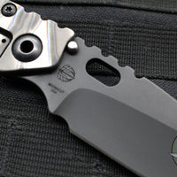 Mick Strider Performance Series SMF Folder- Drop Point- Slotted Ghost Flamed Titanium Handle- Black Magnacut Blade