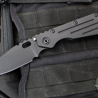 Mick Strider Performance Series SMF Folder- Black Slotted Titanium Handle- Black Finished Magnacut Blade- Black Hardware