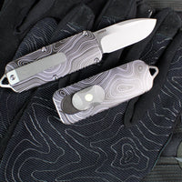 Terrain 365 CAS OTF- Topo Grey Aluminum Handle- Bead Blast Vanax Blade