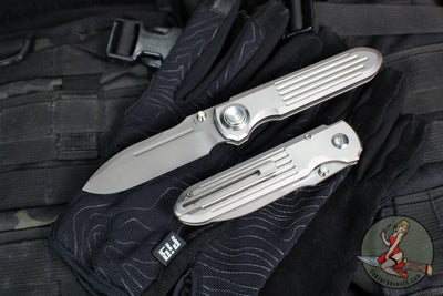 Terrain 365 Invictus- Button Lock- Titanium Handle- Terravantium Blade INV-BL-TI