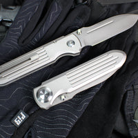 Terrain 365 Invictus- Button Lock- Titanium Handle- Terravantium Blade INV-BL-TI