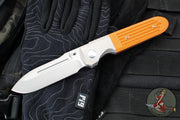 Terrain 365 Invictus-ATB Slim Profile Folder - Orange G-10- Titanium Bolster