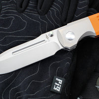 Terrain 365 Invictus-ATB Slim Profile Folder - Orange G-10- Titanium Bolster