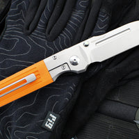 Terrain 365 Invictus-ATB Slim Profile Folder - Orange G-10- Titanium Bolster