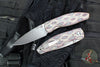 Three Rivers Manufacturing- Atom- Linerlock- Contoured Python Micarta Handle- Stonewash 20CV Blade