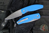 Three Rivers Manufacturing- Atom- Linerlock- Flat Royal Blue G-10 Handle- Stonewash 20CV Blade