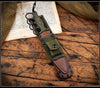 RMJ Trench Raider- Knuckle Duster Trench Knife! Dirty Olive G-10