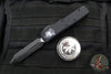 Microtech UTX-85 OTF Knife- USN GXI Show Knife And Silver Coin- Spartan Edge- Tactical-  Black Handle- Black Blade 230-1 T USN GXI SN010 Knife and Coin