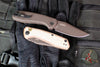Zero Tolerance Model 0512 - Out The Side Button Auto- Natural Micarta Top handle- Dark Bronze Anodized Titanium Bottom Handle- Dark Bronze Finished Cru Wear Blade 0512
