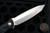 Microtech Socom Alpha Fixed Blade Knife- Tanto Edge- Black Handle With Stonewash Full Serrated Blade 114-12