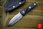 Microtech Socom Alpha Fixed Knife- Mini- Tanto Edge- Fixed Stonewash Blade 114M-10