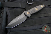 Microtech Socom Alpha- Mini- Tanto Edge- Carbon Fiber Handle- Black DLC Blade 114M-1 DLCCFS
