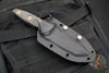 Microtech Socom Alpha- Mini- Tanto Edge- Carbon Fiber Handle- Black DLC Blade 114M-1 DLCCFS