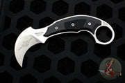 Microtech Iconic Karambit Fixed Blade Black Handle and Stonewash Blade Right Hand 118-10 R
