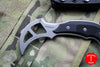 Microtech Iconic Karambit Fixed Blade TRAINER Black Handle and Stonewash Blunted Blade Right Hand 118-10 TRR