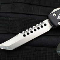 Microtech Ultratech OTF Knife- Hellhound- Black Handle- Stonewash Blade 119-10 S
