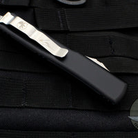 Microtech Ultratech OTF Knife- Hellhound- Black Handle- Stonewash Blade 119-10 S