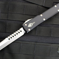 Microtech Ultratech OTF Knife- Hellhound Razer- Black Handle- Stonewash Blade 119R-10 S