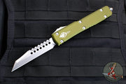 Microtech Ultratech OTF Knife- Warhound- OD Green Handle- Stonewash Blade 119W-10 ODS