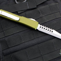 Microtech Ultratech OTF Knife- Warhound- OD Green Handle- Stonewash Blade 119W-10 ODS