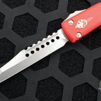 Microtech Ultratech OTF Knife- Warhound- Red Handle- Stonewash Blade 119W-10 RDS