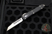 Microtech Ultratech OTF Knife- Warhound- Black Handle- Stonewash Blade 119W-10 S