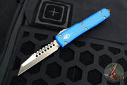 Microtech Ultratech OTF Knife- Warhound- Blue Handle- Bronzed Blade 119W-13 BLS