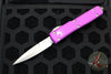 Microtech Ultratech OTF Knife- Bayonet Edge- Violet Handle With Stonewash Blade 120-10 VI