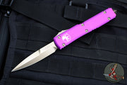 Microtech Ultratech OTF Knife- Bayonet Edge- Violet Handle- Bronze Blade 120-13 VI