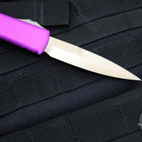 Microtech Ultratech OTF Knife- Bayonet Edge- Violet Handle- Bronze Blade 120-13 VI