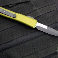Microtech Ultratech OTF Knife- Bayonet Edge- OD Green handle- Black Blade 120-1 OD