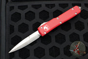 Microtech Ultratech- Bayonet Edge- Red Handle With Satin Plain Edge 120-4 RD