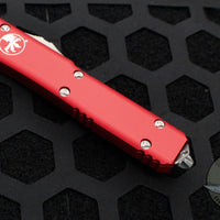 Microtech Ultratech- Bayonet Edge- Red Handle With Satin Plain Edge 120-4 RD