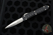 Microtech Ultratech II Stepped OTF Knife- Bayonet Edge- Black With Satin Blade 120II-4 S