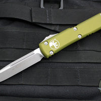 Microtech Ultratech OTF Knife- Single Edge- OD Green- Apocalyptic Blade 121-10 APOD