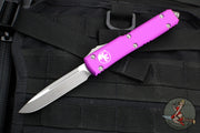 Microtech Ultratech OTF Knife- Single Edge- Violet Handle- Apocalyptic Blade 121-10 APVI