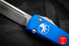 Microtech Ultratech OTF Knife- Single Edge- Blue With Stonewash Blade 121-10 BL