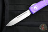 Microtech Ultratech OTF Knife- Single Edge- Purple Handle- Stonewash Plain Edge 121-10 PU