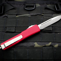 Microtech Ultratech Red Single Edge OTF Knife Stonewash Blade 121-10 RD