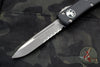 Microtech Ultratech OTF Knife- Single Edge- Black Handle- Apocalyptic Part Serrated Blade 121-11 AP