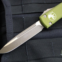Microtech Ultratech OTF Knife- Single Edge- OD Green Handle- Bronze Apocalyptic Blade 121-13 APOD